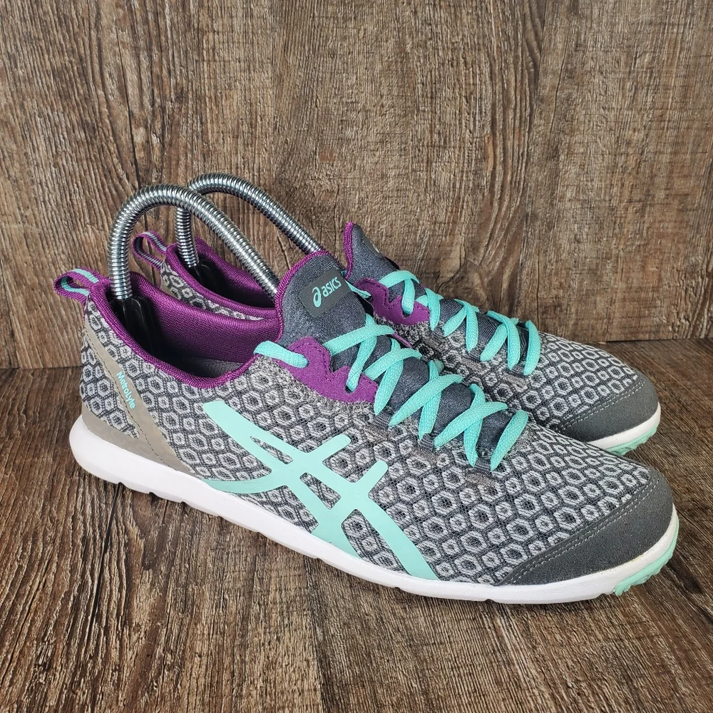 Asics MetroLyte Women’s Size 8.5 Gray Teal Purple Casual Shoes Sneakers Q481N